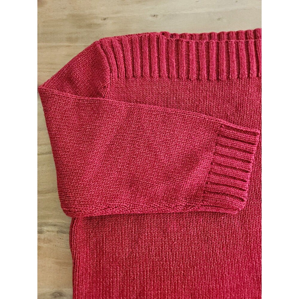 Lauren Ralph Lauren Silk Blend Womens XL Red Knit Pullover Sweater